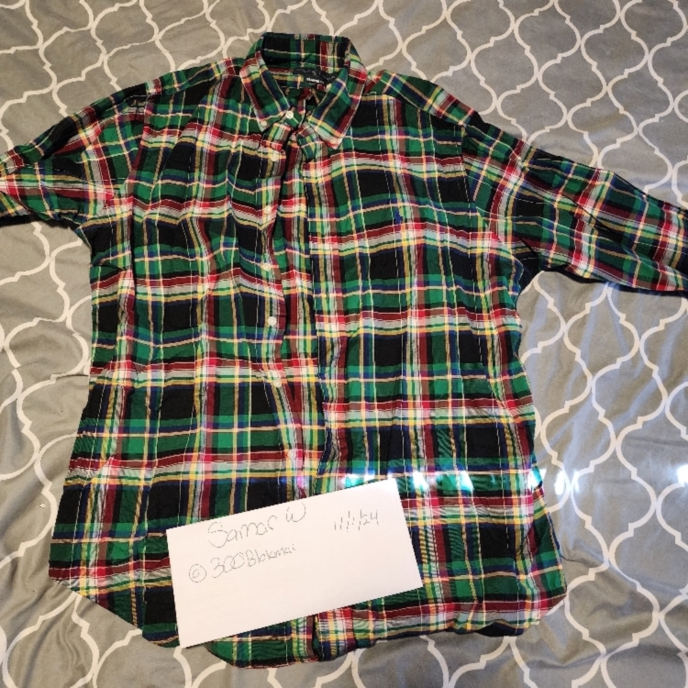 Polo Ralph Lauren Green Plaid Button-Up Shirt